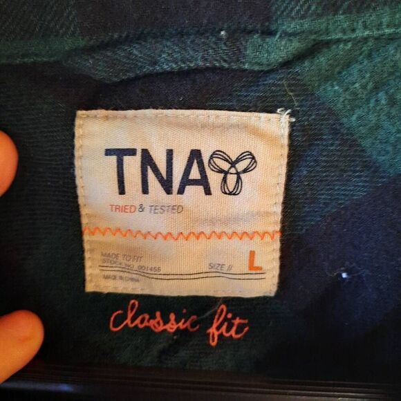 TNA Flannel Cotton Button Up Shirt - Picture 2 of 4